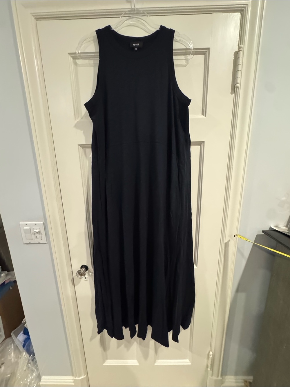 ME+EM Navy Sleeveless Maxi Dress